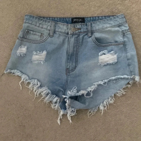 Nasty gal denim Jean shorts size 6 - Picture 2 of 9